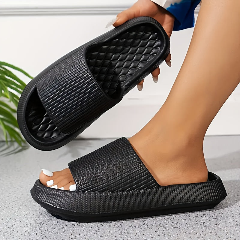 Men and Women's Soft Sole Platform Slip On Sandals - Non-Slip, All-Season EVA Home Shower Slides for Indoor & Outdoor Wear - Perfect Gift for Housewarming & Summer, Indoor Outdoor Shoes|Minimalist Design|Soft Sole Sandals