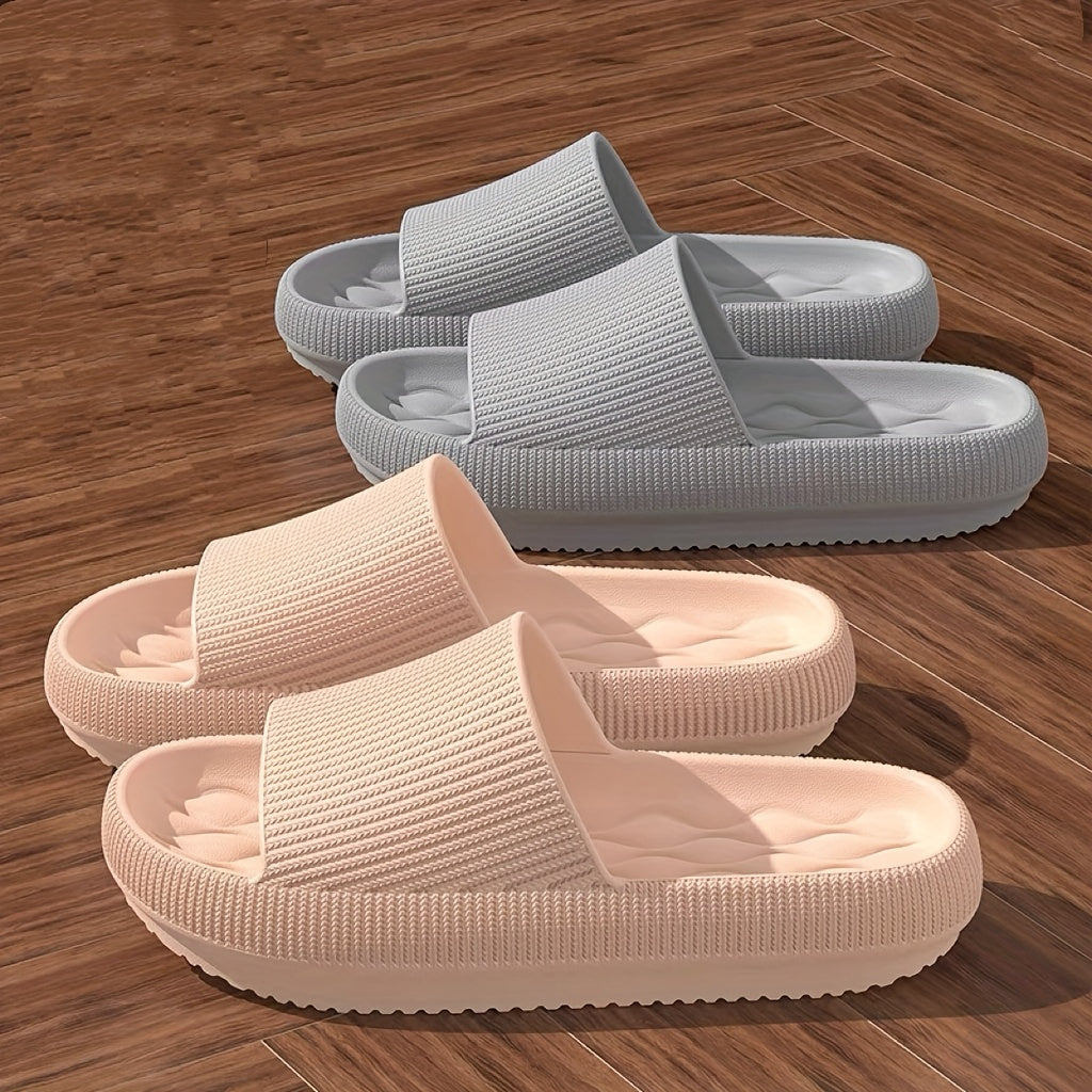 Men and Women's Soft Sole Platform Slip On Sandals - Non-Slip, All-Season EVA Home Shower Slides for Indoor & Outdoor Wear - Perfect Gift for Housewarming & Summer, Indoor Outdoor Shoes|Minimalist Design|Soft Sole Sandals