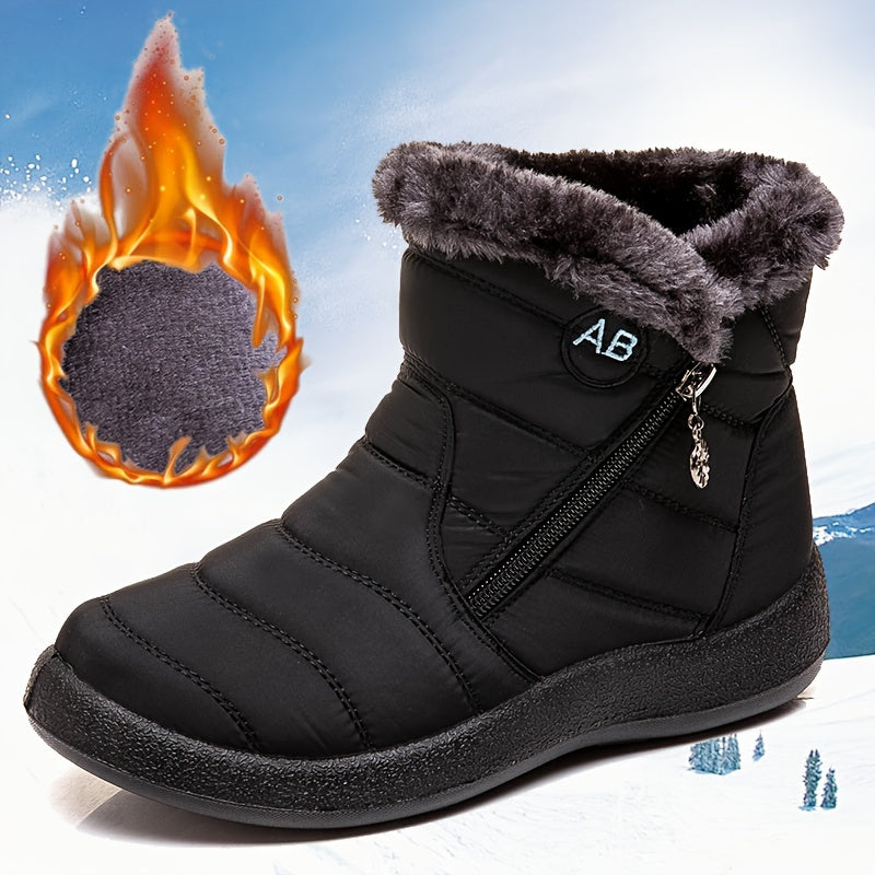 New Winter Warm Women's Snow Boots with Side Zipper