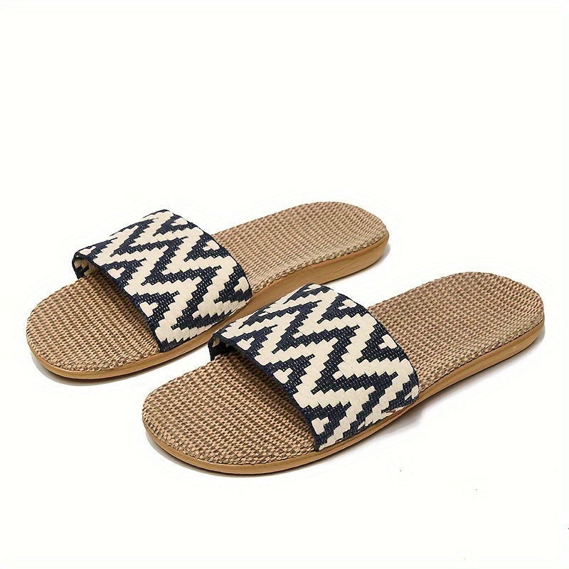 Simple Summer Slippers, Casual Open Toe Slip On Shoes, Comfortable Indoor Home Slippers