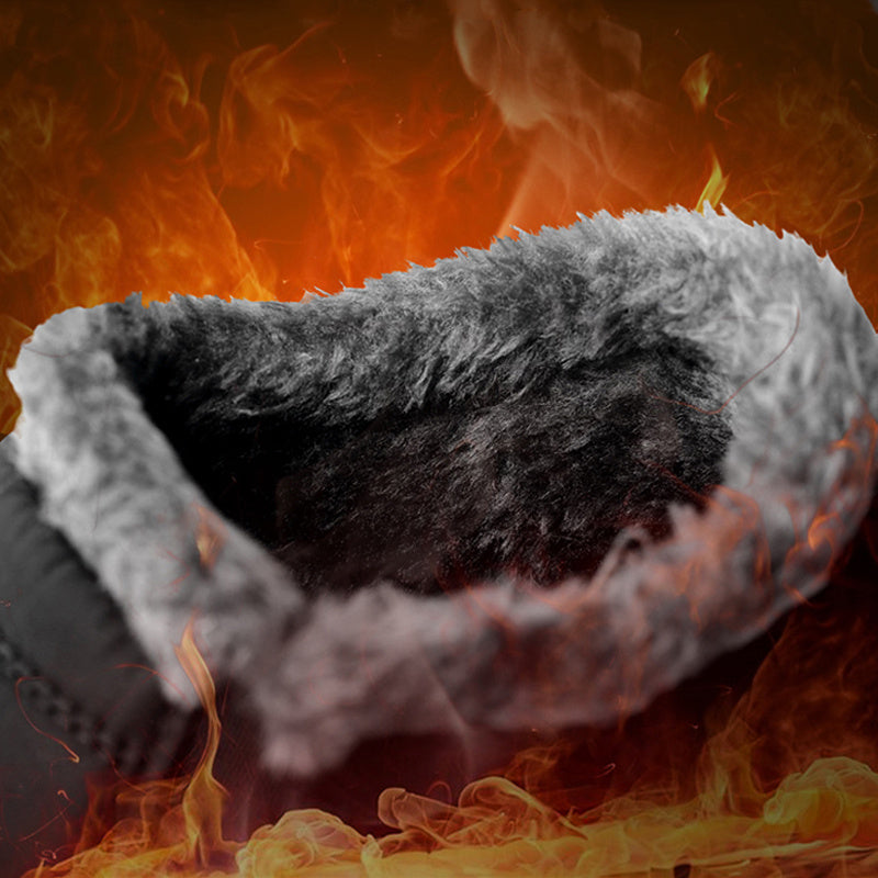 Women's High Quality Snow Boots Slip-On Winter Warm Fleece-Lined with-Trimmed Cuff, PU Sole & Soft Fabric Upper, Navy Blue for Ice & Snow Traction, Cold Weather Gear | Stylish Snow Boots | Footwear, Winter Boots