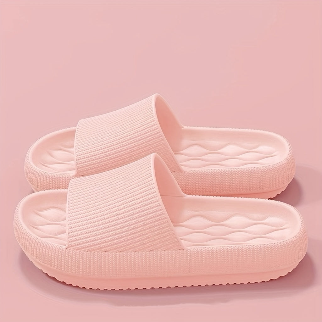 Men and Women's Soft Sole Platform Slip On Sandals - Non-Slip, All-Season EVA Home Shower Slides for Indoor & Outdoor Wear - Perfect Gift for Housewarming & Summer, Indoor Outdoor Shoes|Minimalist Design|Soft Sole Sandals