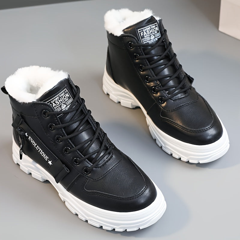 Women's Winter 2023 New Korean Style Student Versatile Warm High Top Boots