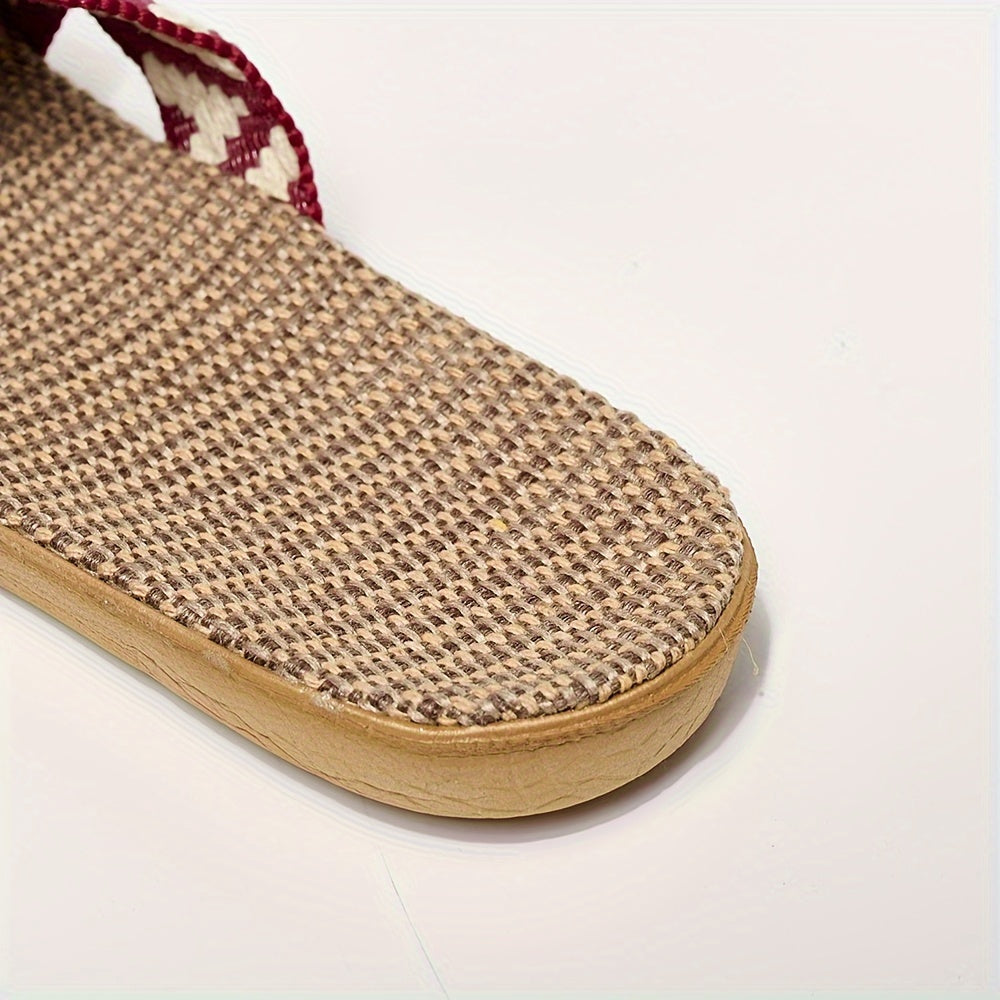 Simple Open Toe Slides, Casual Slip On Summer Flat Shoes, Comfortable Indoor Home Slides