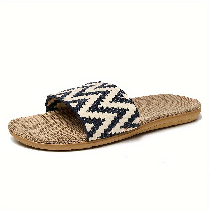 Simple Summer Slippers, Casual Open Toe Slip On Shoes, Comfortable Indoor Home Slippers