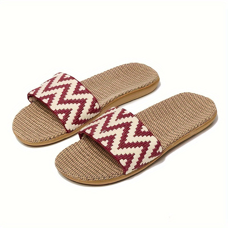 Simple Summer Slippers, Casual Open Toe Slip On Shoes, Comfortable Indoor Home Slippers