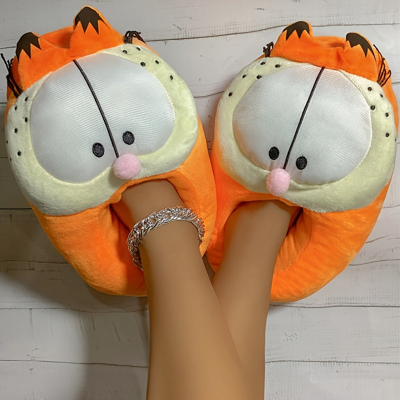Women's Cozy Winter Indoor House Slippers - Cute Cartoon Cat Design with Sparkling Bracelet Charm, Soft Fabric Slip-On Shoes for Home Comfort, Warm Casual Footwear, Playful Design | Warm Footwear