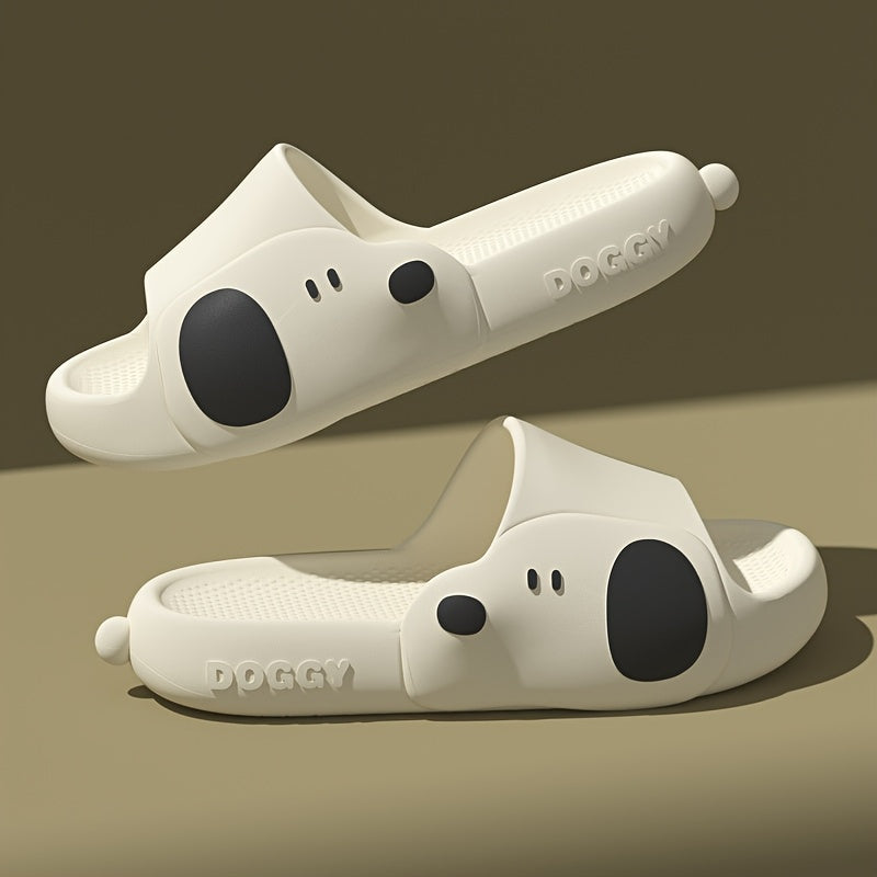 Adorable Dog Summer Slippers for Indoor and Outdoor Wear, Super Soft Thick Sole Bath Slipper with Anti-slip and Deodorant Function, Suitable for Couples, Men and Women