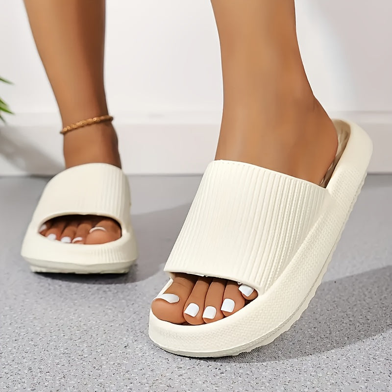 Men and Women's Soft Sole Platform Slip On Sandals - Non-Slip, All-Season EVA Home Shower Slides for Indoor & Outdoor Wear - Perfect Gift for Housewarming & Summer, Indoor Outdoor Shoes|Minimalist Design|Soft Sole Sandals