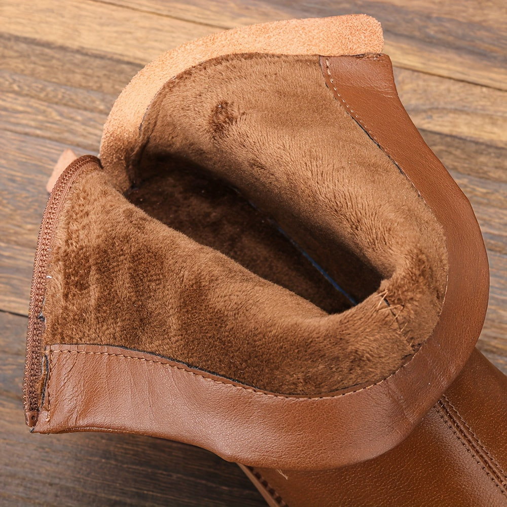 New Autumn and Winter Thin Women's Single Boots Thick Sole Boots Straight Cylindrical Boots 3429