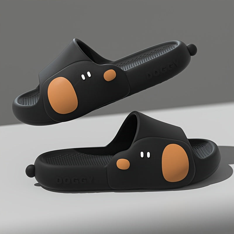 Adorable Dog Summer Slippers for Indoor and Outdoor Wear, Super Soft Thick Sole Bath Slipper with Anti-slip and Deodorant Function, Suitable for Couples, Men and Women