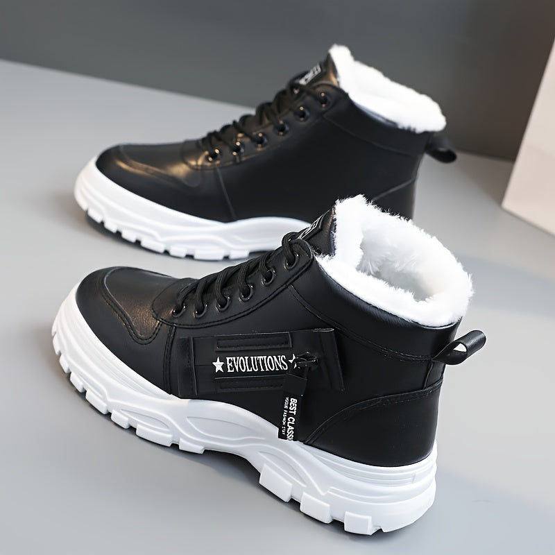 Women's Winter 2023 New Korean Style Student Versatile Warm High Top Boots