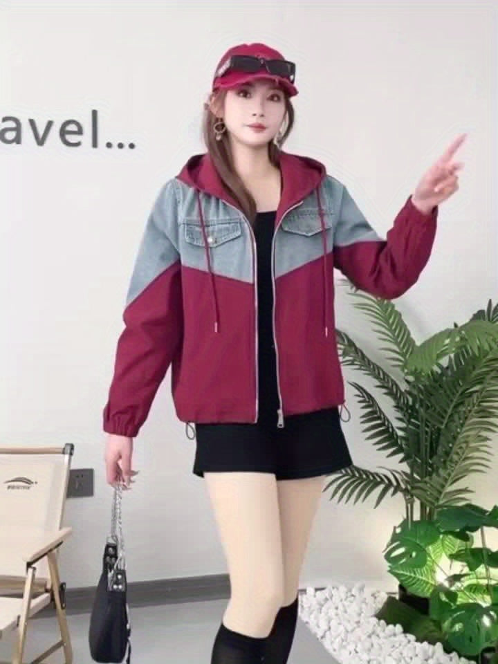 2025 Spring and Autumn New Fashion Loose Casual Hooded Jacket for Women