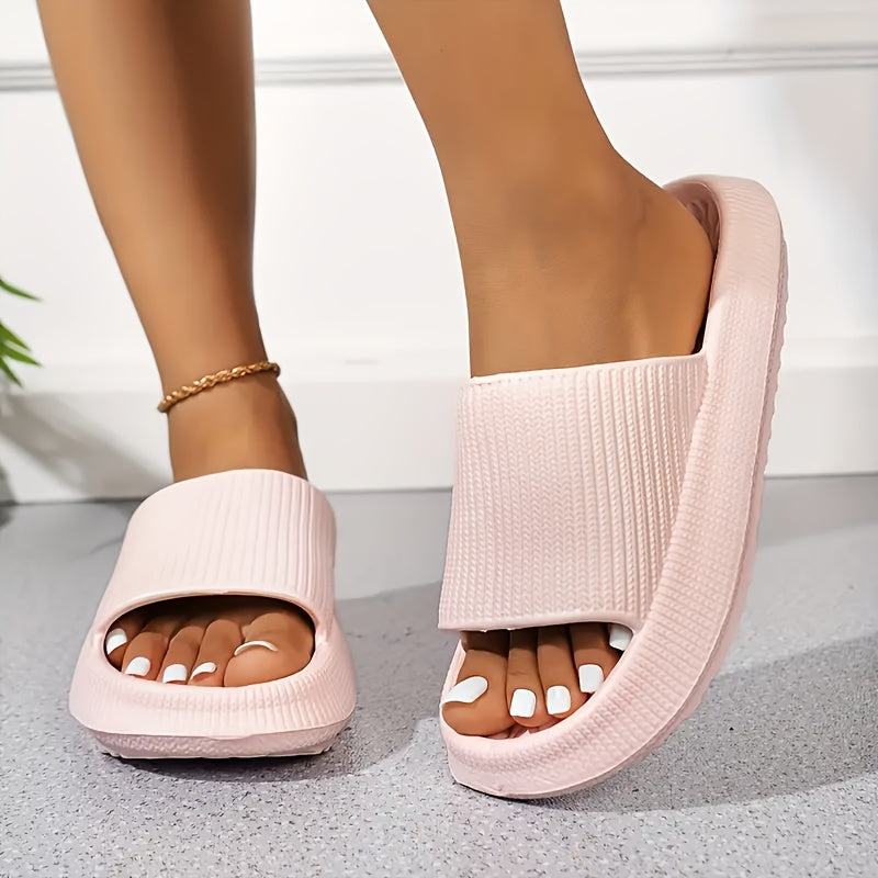 Men and Women's Soft Sole Platform Slip On Sandals - Non-Slip, All-Season EVA Home Shower Slides for Indoor & Outdoor Wear - Perfect Gift for Housewarming & Summer, Indoor Outdoor Shoes|Minimalist Design|Soft Sole Sandals