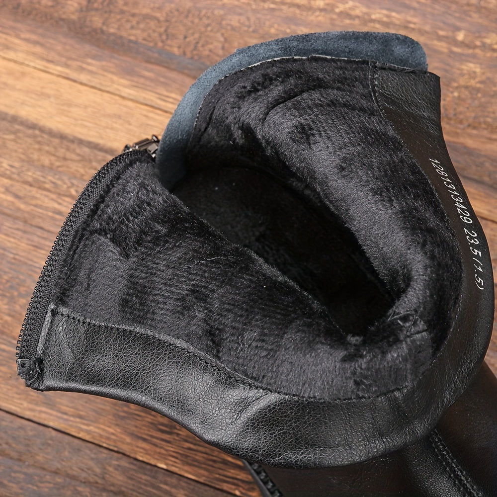 New Autumn and Winter Thin Women's Single Boots Thick Sole Boots Straight Cylindrical Boots 3429