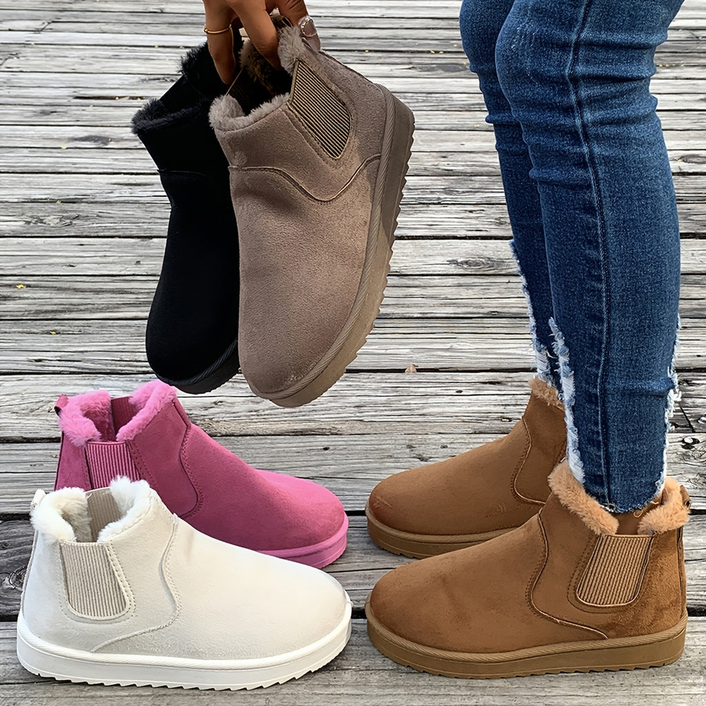 Ms. Shiyu'S Outdoor Fleece-Lined Snow Boots, Comfortable And Warm for Travel And Outdoor Use.