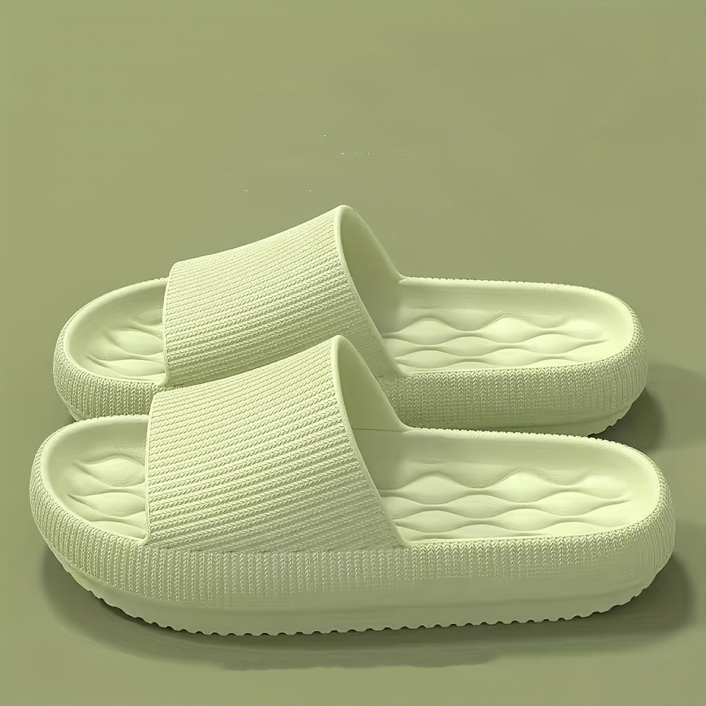 Men and Women's Soft Sole Platform Slip On Sandals - Non-Slip, All-Season EVA Home Shower Slides for Indoor & Outdoor Wear - Perfect Gift for Housewarming & Summer, Indoor Outdoor Shoes|Minimalist Design|Soft Sole Sandals