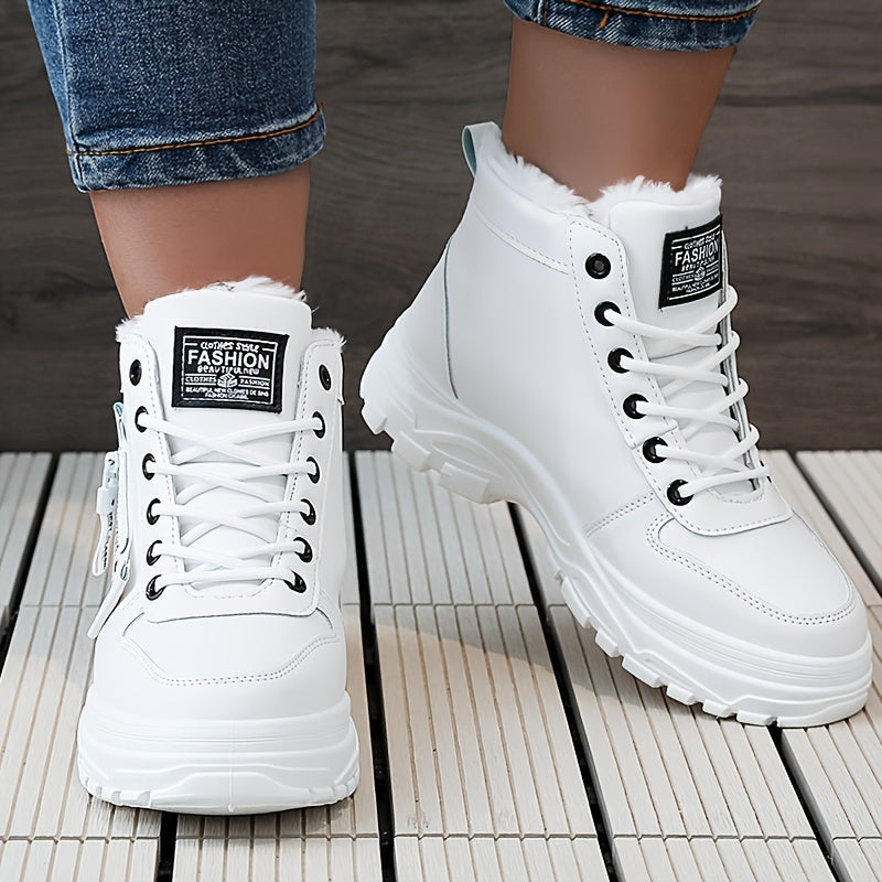 Women's Winter 2023 New Korean Style Student Versatile Warm High Top Boots