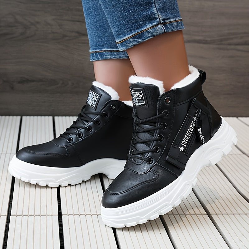 Women's Winter 2023 New Korean Style Student Versatile Warm High Top Boots