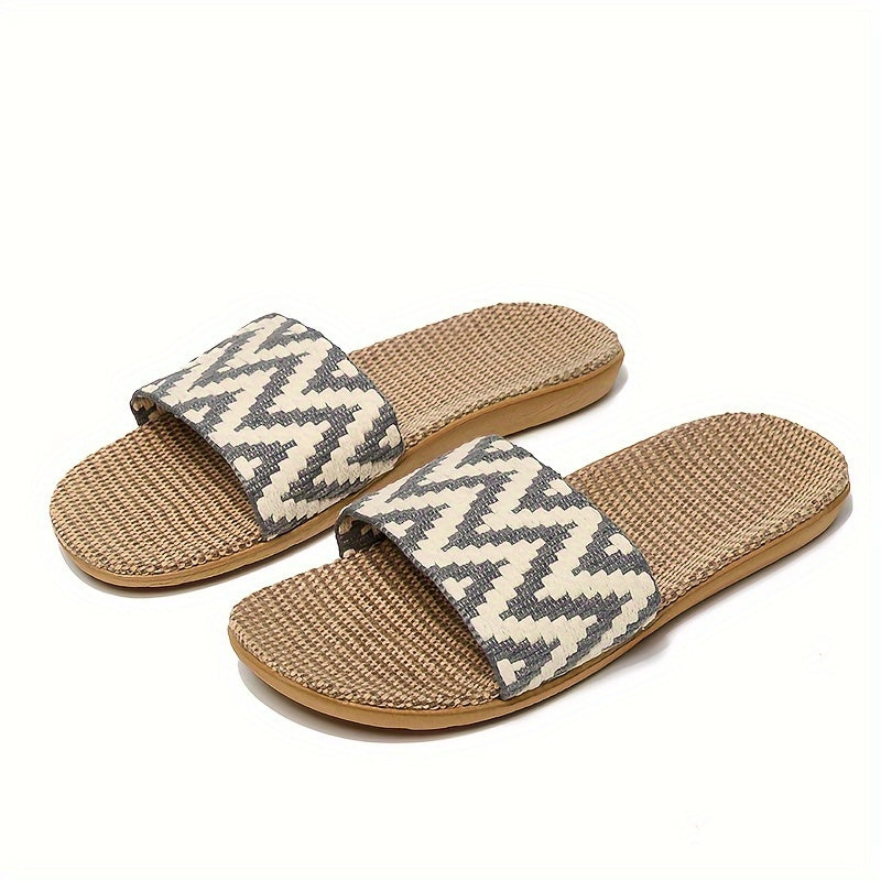 Simple Summer Slippers, Casual Open Toe Slip On Shoes, Comfortable Indoor Home Slippers