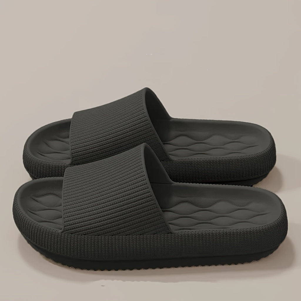 Men and Women's Soft Sole Platform Slip On Sandals - Non-Slip, All-Season EVA Home Shower Slides for Indoor & Outdoor Wear - Perfect Gift for Housewarming & Summer, Indoor Outdoor Shoes|Minimalist Design|Soft Sole Sandals