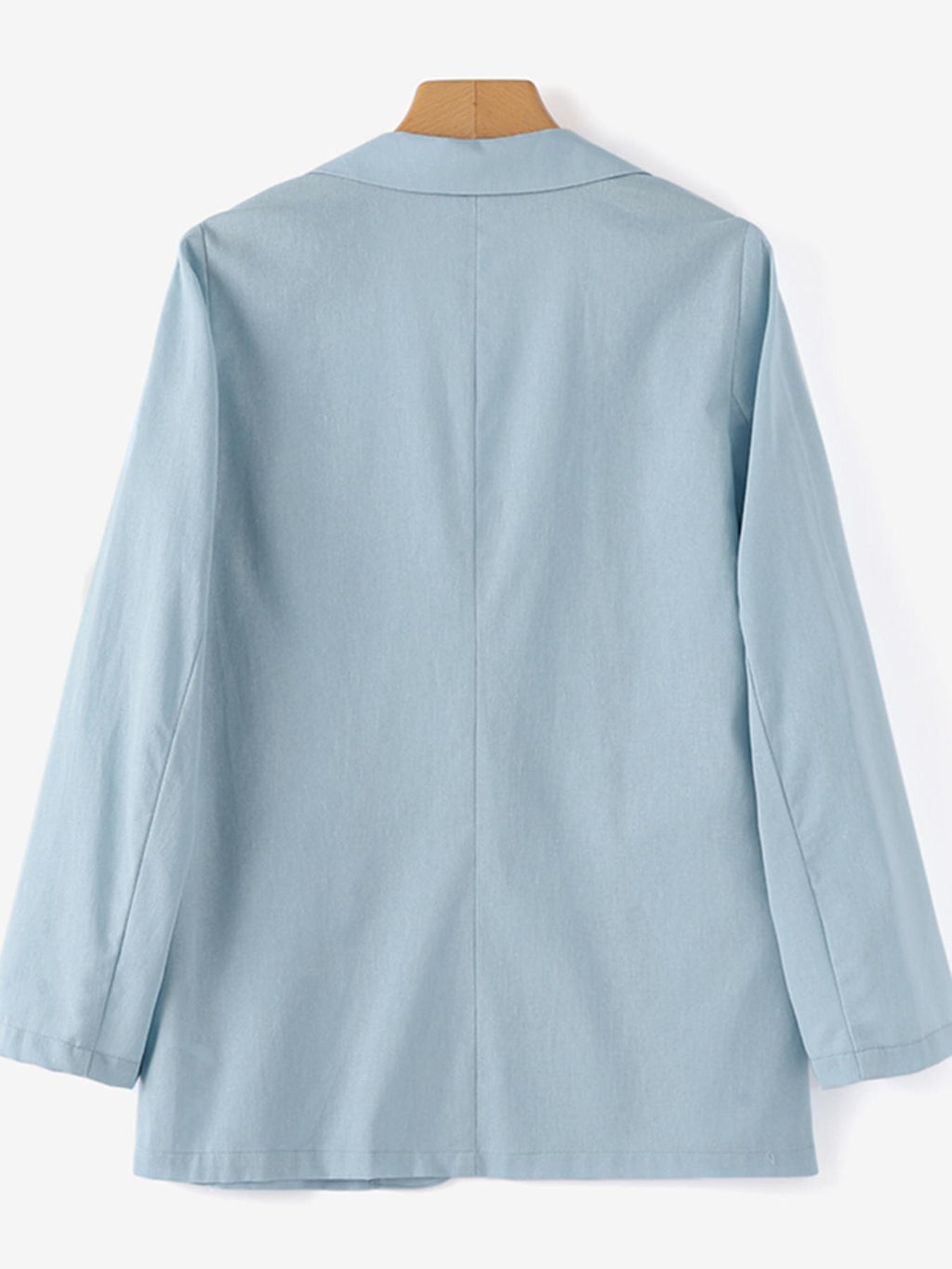 Women's Lightweight Casual Blazer - Single-Breasted Lapel Collar Long Sleeve Coat, Loose H-Silhouette, Solid Color, Machine Washable for Spring\u002FFall Commuting & Casual Attire, Subtle Texture Pattern