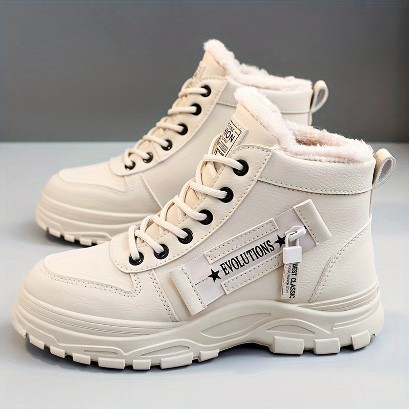 Women's Winter 2023 New Korean Style Student Versatile Warm High Top Boots