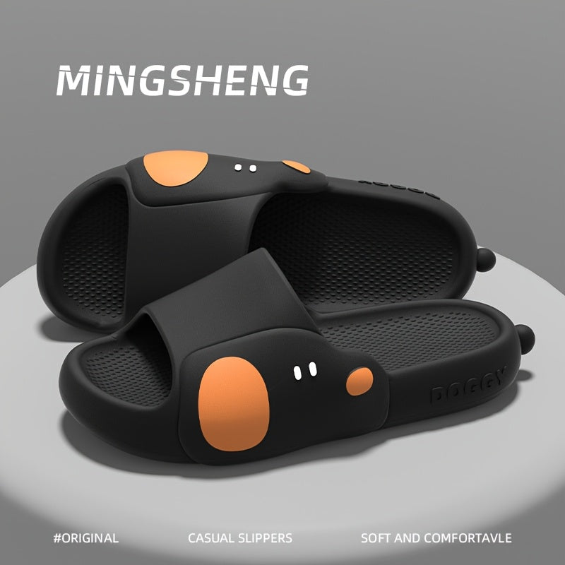 Adorable Dog Summer Slippers for Indoor and Outdoor Wear, Super Soft Thick Sole Bath Slipper with Anti-slip and Deodorant Function, Suitable for Couples, Men and Women