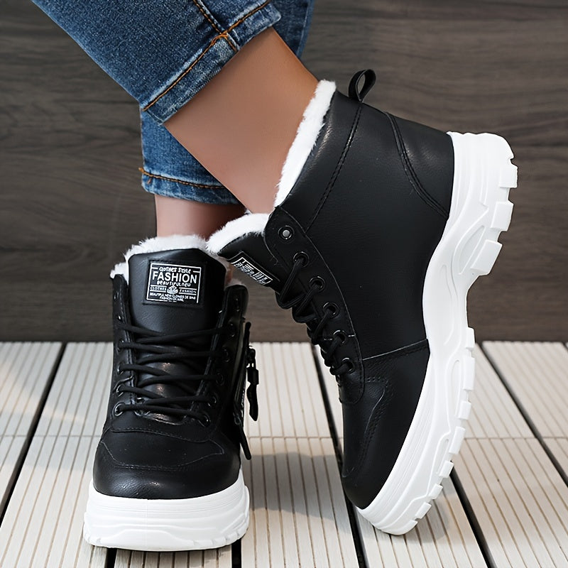 Women's Winter 2023 New Korean Style Student Versatile Warm High Top Boots