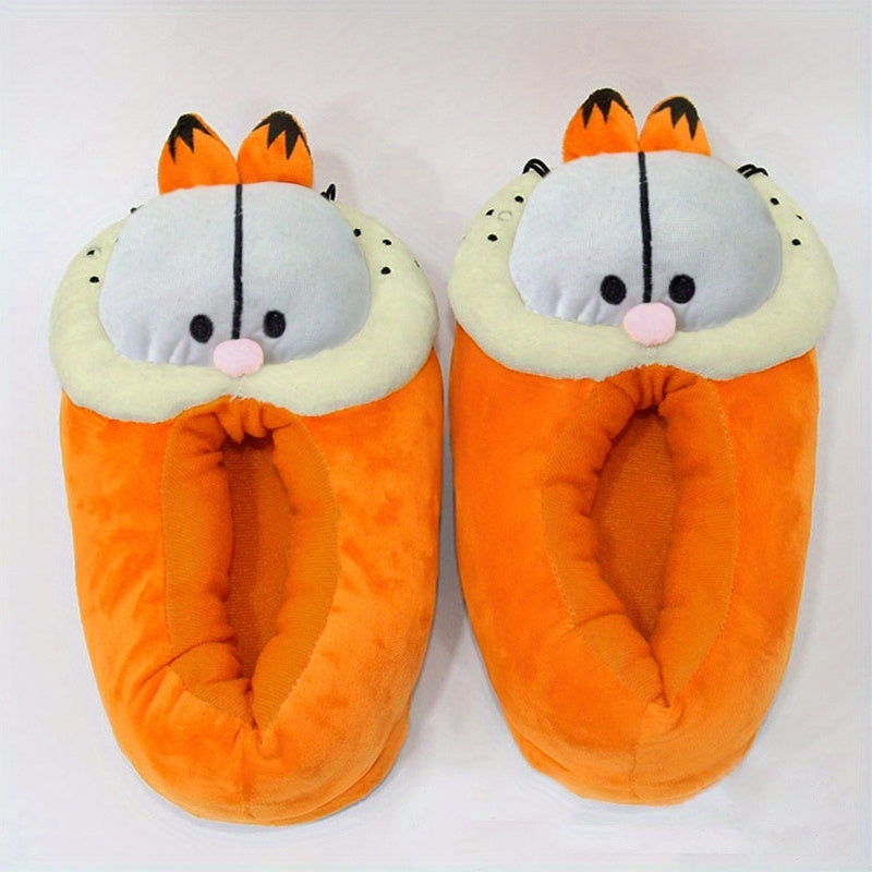 Women's Cozy Winter Indoor House Slippers - Cute Cartoon Cat Design with Sparkling Bracelet Charm, Soft Fabric Slip-On Shoes for Home Comfort, Warm Casual Footwear, Playful Design | Warm Footwear