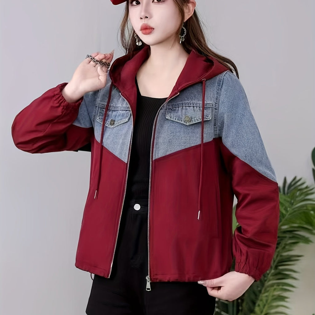 2025 Spring and Autumn New Fashion Loose Casual Hooded Jacket for Women